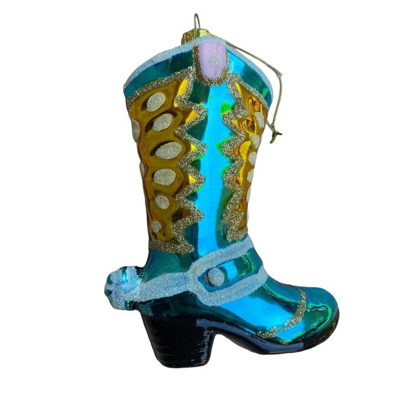 Cowboy Boot Ornament 4.75 Inch Western Christmas Set of 5 TWO's Co. - Picture 5 of 8